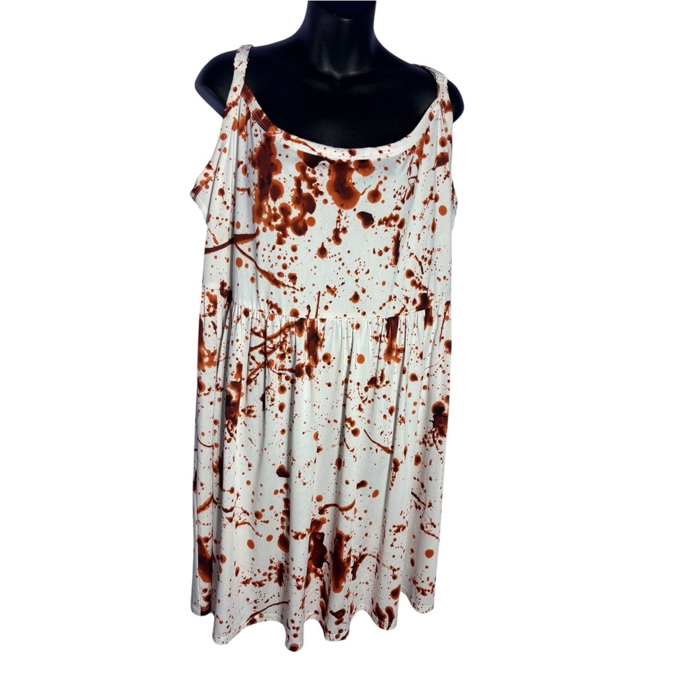 Hot topic women's 2x blood splatter dress Halloween spooky gore costume